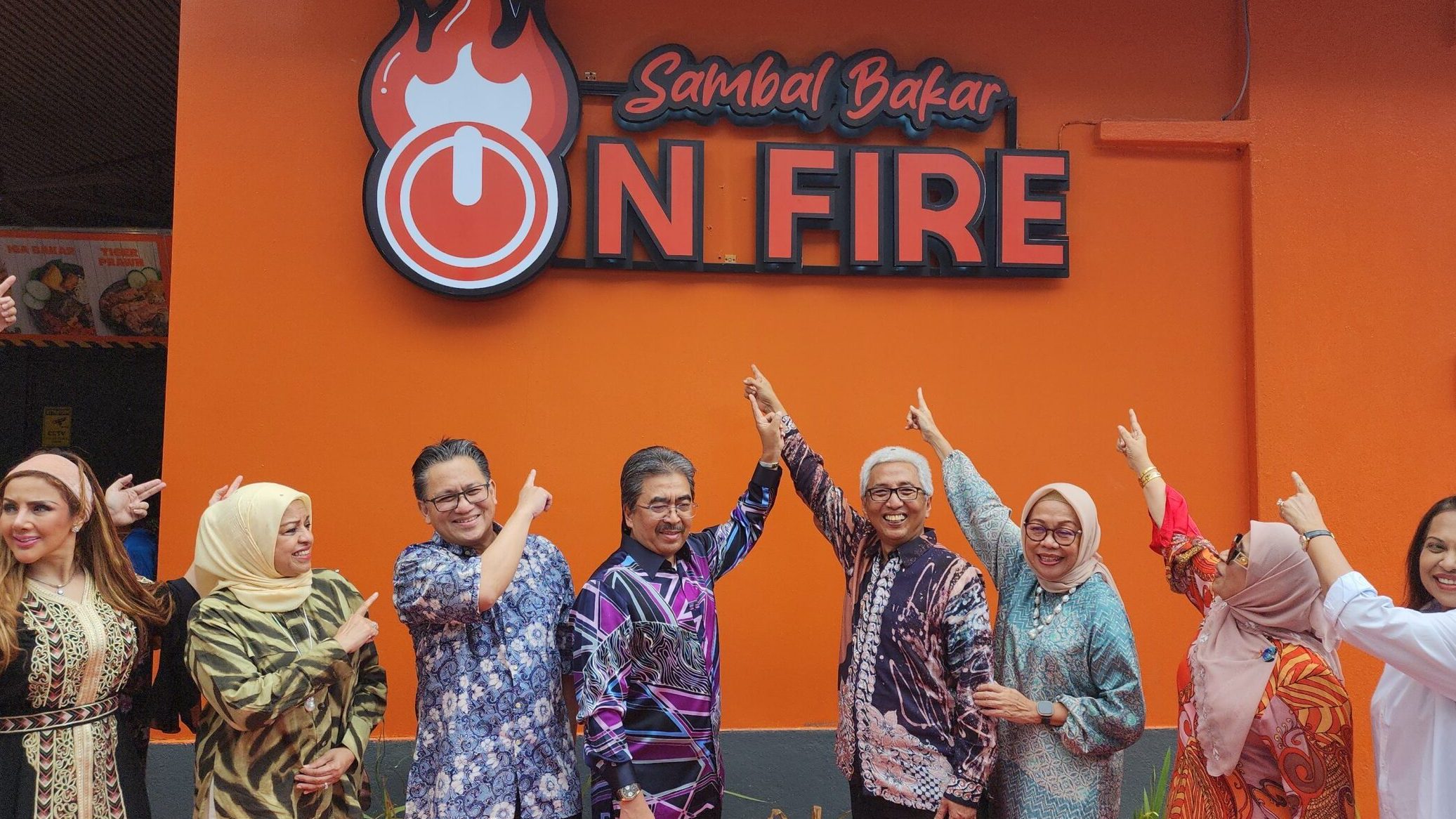 sambal bakar on fire