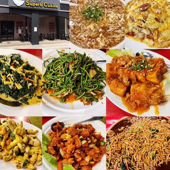 the superb cuisine